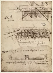 Codice B 2172 f.23r, Progetti per ponti